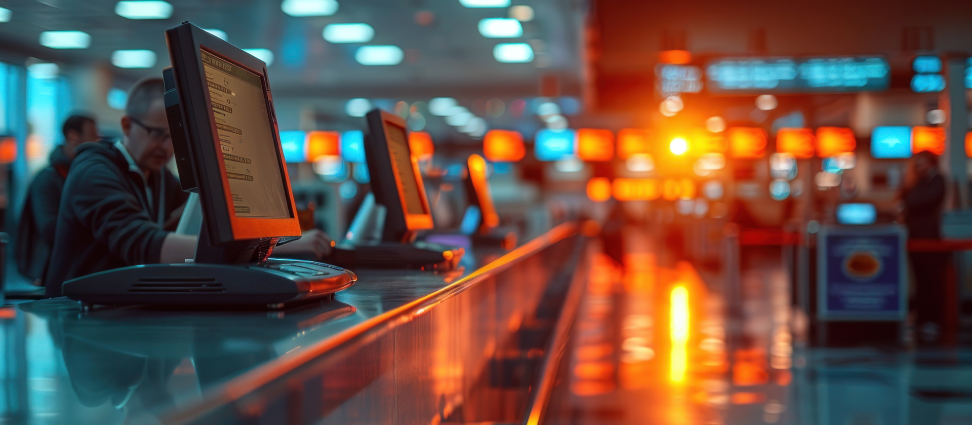 airport-checkin-counter-with-blurred-people-airport-terminal-background
